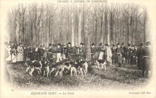'Chasses a courre de Compiégne - Équipage Olry - La Curée' / Stag hunting, hunting dogs, hunters (EK)