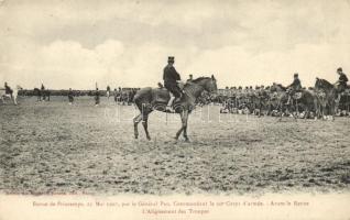 &#039;Revue de Printemps, 23 Mai 1907, par le Général Pau, Commandant le 20e Corps d&#039;armée - Avant la Revue - L&#039;Alignement des Troupes&#039; / military spring parade of 23 May 1907, general Paul Pau, commander of the 20th Army Corps, before the parade - lining up the troops (EK)