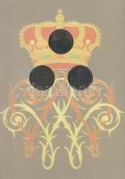 Hollandia DN "Egy valuta három köntösben" díszkiadásban 3db holland érme, közte 1746. 1D C...