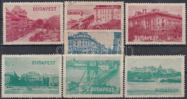 1930 7 db klf Budapest propaganda levélzáró