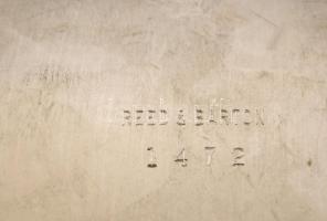 Ezüstözött Reed&Barton gyümölcstál, jelzett, d: 24 cm