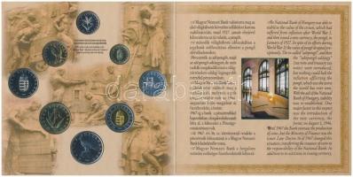 1999. 50f-100Ft 8klf db, szettben "75 éves a Magyar Nemzeti Bank", benne verethibás 100Ft ...