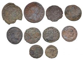 Római Birodalom 10db klf bronzpénz T:vegyes  Roman Empire 10pcs of diff bronze coins C:mixed