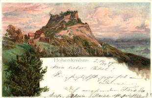 1897 Hohenkrähen, Velten's Künstlerpostkarte No. 3. litho s: Biese