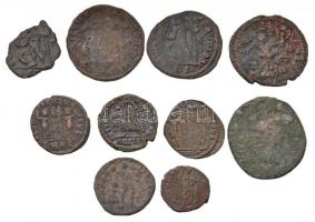 Római Birodalom 10db klf bronzpénz T:vegyes 
Roman Empire 10pcs of diff bronze coins C:mixed