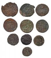 Római Birodalom 10db klf bronzpénz T:vegyes 
Roman Empire 10pcs of diff bronze coins C:mixed