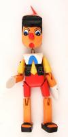 Retró Pinokkio figura fából, m: 32 cm