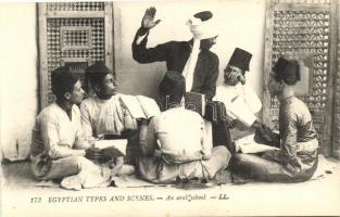 Egyptian Types and Scenes, an arab school
