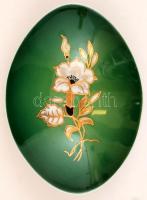 Virágmintás Wallendorf tálka, kézzel festett, jelzett, 15×11 cm + Városképes Royal kiöntő, matricás,...