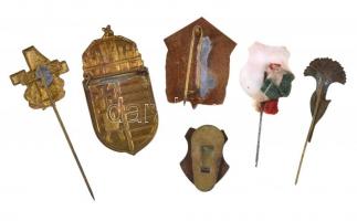 6db-os vegyes magyar jelvény és kitűző tétel, közte 1963. "József Attila IX. Ker. Elméleti Vers...