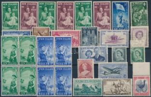 1950-1958 4 klf bélyeg, 6 db sor és 2 db négyestömb, 1950-1958 4 diff stamps, 6 sets, 2 blocks of 4