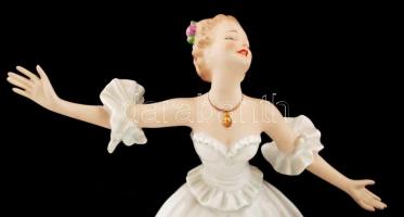 Wallendorf primadonna, kézzel festett, jelzett, hibátlan, m:27 cm/ Wallendorf prima donna, perfect c...