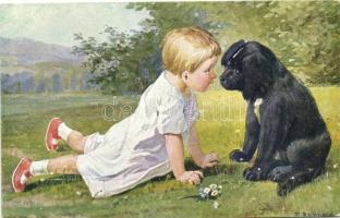 Comment tapelles tu? / Child with dog, Caklovic Nr 51. s: E. Reckziegel