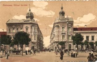 Debrecen, Városi bérház, Magyar fém- és lámpaárugyár, lovaskocsi (EM)