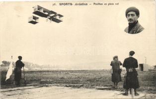 Sports, Aviation, Paulhan en plein vol / Louis Paulhan in aircraft