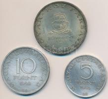 1948. 5Ft Ag "Petőfi" + 10Ft Ag "Széchenyi" + 20Ft Ag "Táncsics", &quo...