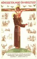 1946 Kövessetek, mint én Krisztust budapesti ferencesek reklámja / Franciscans advertisement
