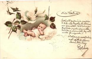 1899 Baby, floral, Serie 217. litho