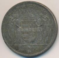 1930. 5P Ag "Horthy jobbra" T:2- patina
