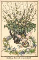 Easter, flowers, fairies, B.K.W.I. 4651-1. s: M.S. (EK)