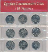 Egyiptom 1967-1984. 10P (9xklf) bontott csomagolásban T:1-,2 Egypt 1967-1984. 10 Piastres (9xdiff) in opened packing C:AU,XF