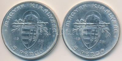 1938. 5P Fe "Szent István" modern replika (2x) T:2-