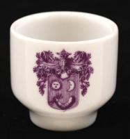 Alföldi porcelán pálinkás készlet, kis hiánnyal: 1 db dugós kiöntő, m: 19 cm + 1 db tálka, 23,5×15,5...