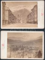 cca 1880 Austria, vintage photos 16x11 cm, cca 1880 Ausztria, Innsbruck 3 keményhátú fotó 16x11 cm