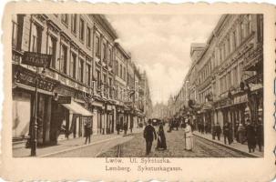 Lviv, Lwów, Lemberg; Sykstuskagasse / street, shops