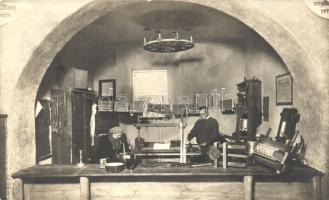 Leipzig; Weltausstellung für Buchgewerbe und Graphik, Heynsbürger Mühle - Alte Buchbinderei / World Expo of Printing Arts and Graphics, Heynsbürger mill - Old Bookbinding business interior (fa)