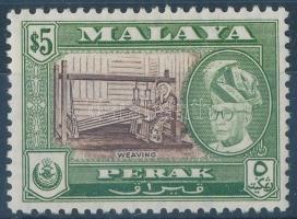 Perak Definitive closing stamp, Perak Forgalmi sor záróértéke