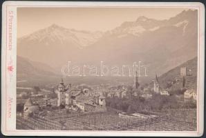 cca 1880 Ausztria, Meran keményhátú fotó / Austia South-Tirol, Meran vintage photo 16x11 cm