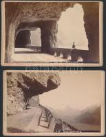 cca 1880 Svájc 16 db keményhátú fotó / Switzerland 16 vintage photos of different cities 16x11 cm