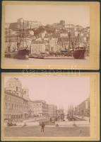 cca 1880 Trieszt 3 db keményhátú fotó / Italy, Triest 3 vintage photos 16x11 cm