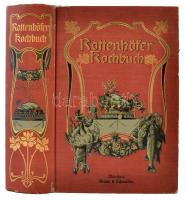 Julius Rottenhöfer: Illustriertes Kochbuch. Zehnte Auflage. München, 1904, Braun und Schneider. 1222 p. Számos szövegközti fametszetes illusztrációval.  Kiadói, díszesen aranyozott vászonkötésben. A borító tábla szélein a vászon kissé sérült, de egyébként jó állapotú kötet.