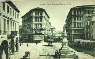 Padova, Piazza Garibaldi, Corso del Popolo, La Fondiaria / squares, trams