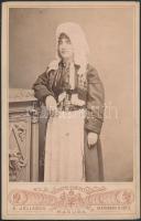 cca 1880 Montenegrói népviselet fotó / cca 1880 Ragusa, Montenego folkwear photo 16x11 cm