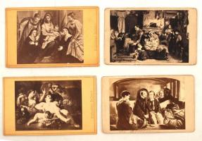 cca 1870-1880 35 db régi festményeket és szobrokat ábrázoló keményhátú fotó / cca 1870-1880 Collecti...