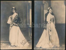 1917 Gróf Majláth Marietta és Etelka kisasszonyok 2 db fotólap