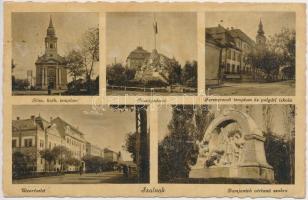 66 db VEGYES városképes képeslap Szolnokról, vegyes minőség / 66 mixed town view postcards from Szol...