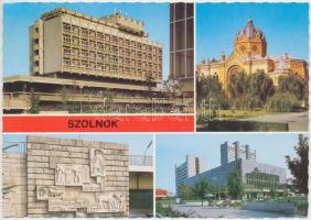 66 db VEGYES városképes képeslap Szolnokról, vegyes minőség / 66 mixed town view postcards from Szol...