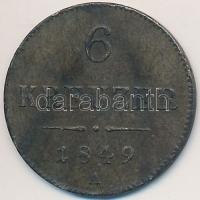 Ausztria 1849A 6kr Ag T:2,2- patina Austria 1849A 6 Kreuzer Ag C:XF,VF patina