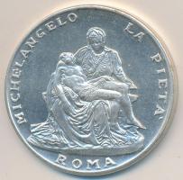 Vatikán DN "II. János Pál / Michelangelo: Pieta" ezüstözött fém emlékérem. Szign.: A. Cons...