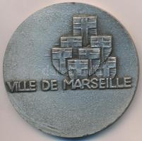 Franciaország 1974. &quot;Ville de Marseille&quot; ezüstözött Br emlékplakett (68mm) T:2 France 1974. &quot;Ville de Marseille&quot; silver plated Br plaque (68mm) C:XF