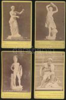 1873 Bécs, világkiállítás 6 db művészeti alkotást ábrázoló fotó / Vienna, Expo 6 photos of art objects 7x11 cm