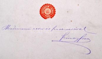 1878 Miskolc, útépítés a belvárosban nagyméretű, pecséttel és aláírással jelzett fotó. (Szinay Feren...