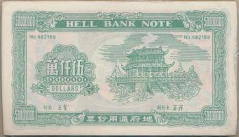 Kína DN Égetési pénz 150db 50.000.000 névértékben eredeti csomagolásban T:I
China ND Hell banknotes...
