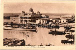 Port Said, entrance to the canal, offices to the company, ships (EK)
