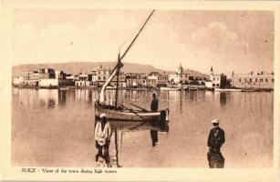 Suez, high waters, boat