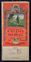 cca 1930 Kirándulók térképe 8.: Karancs és Medves, 1:40000, M. Kir. Állami Térképészeti Intézet, vás...